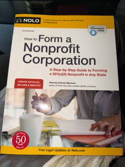 How to form a Nonprofit Book