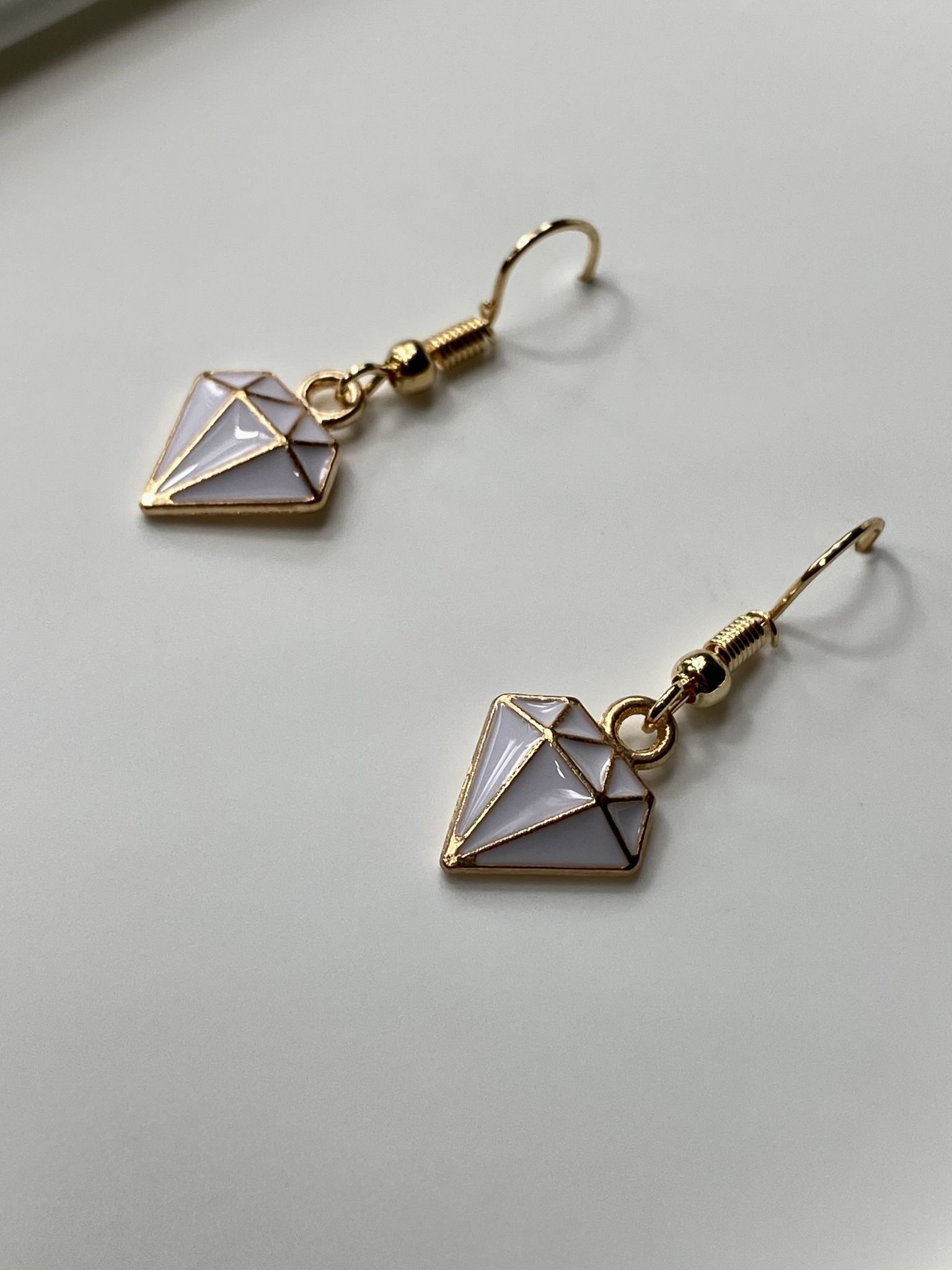 White Diamond Earrings 