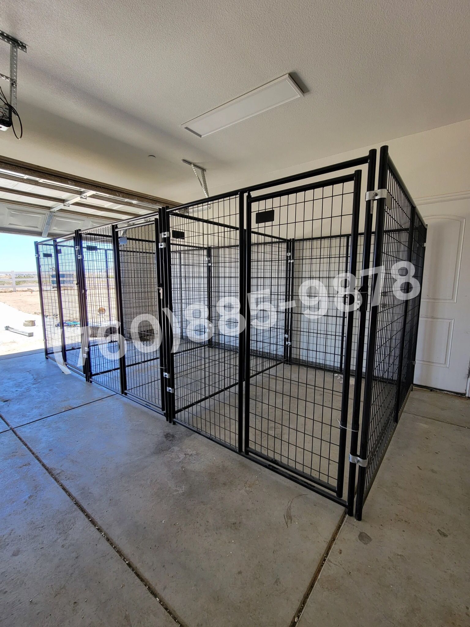 Extra Large Heavy Duty Dog Kennel Cage With 3 Stalls 15x7x6 New!