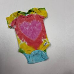Gerber Newborn Tie-Dye Heart Onesie Bodysuit