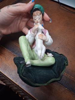 Porcelain Lenwile Ardalt Figurine Boy with Dog