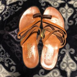 Camel & Brown Sandals - Leather Size 38 /7