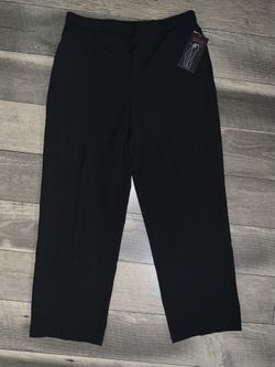 Briggs New York Women's Flat Front Pull on Pant With Slimming Solution 14 Short