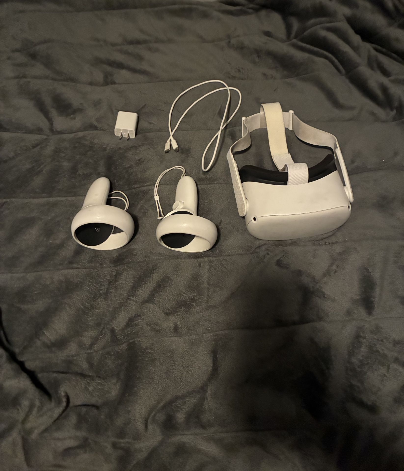 Meta Quest 2 – 128GB VR Headset Bundle (Controllers + Charger)