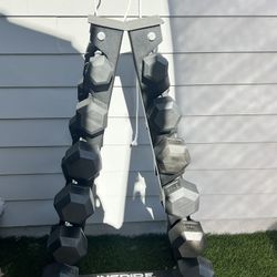 Inspire Hex Dumbbell Set With Rack