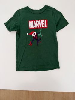 Marvel Spider-Man Green Graphic Tee Size Small