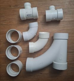 Large Lot 2” 3” 4” PVC DWV Fittings Wyes Long Sweep Elbows Couplings