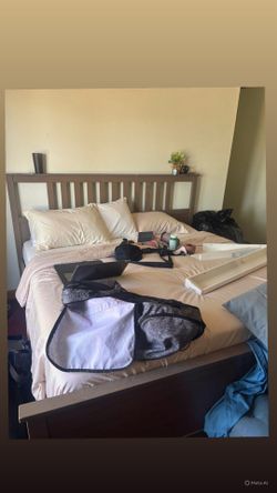 Cal King Bed Frame and Mattress