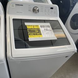 Samsung 4.5 Cu Top Load Washer With Impeller In White 