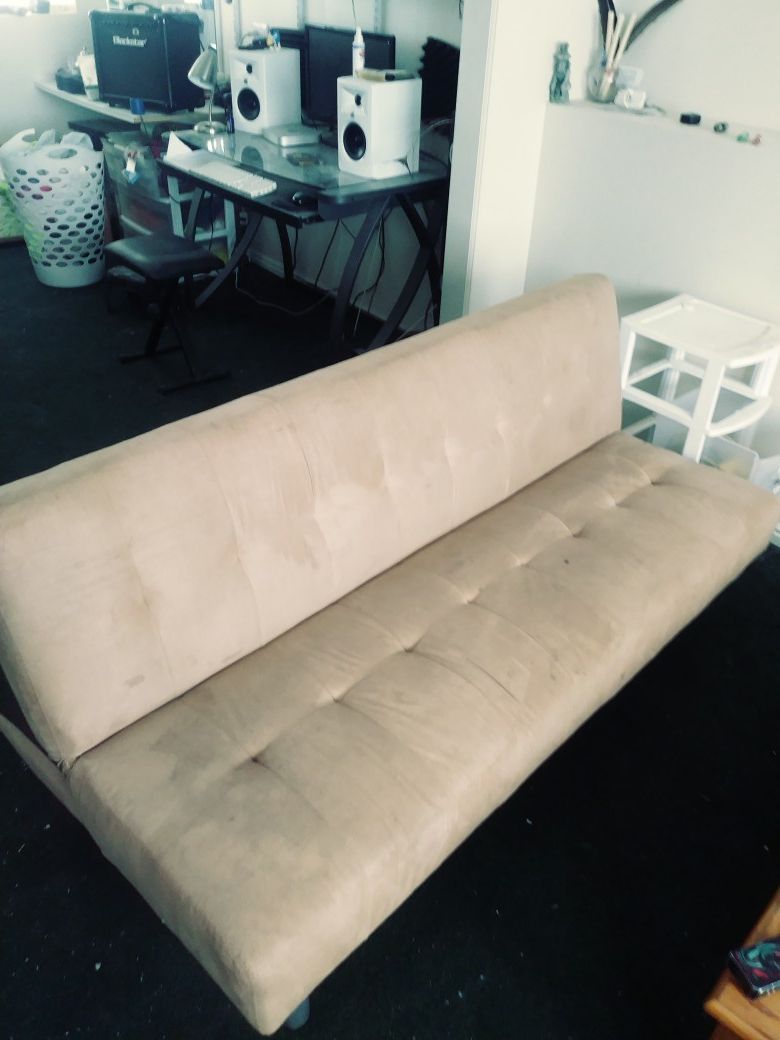 Tan lightweight futon