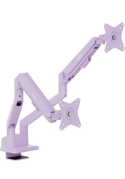 Pixio PS1D Wave Purple Dual Monitor Arm Stand Desk Mount - Fits up to 32 inches Monitors and up to 19.8lbs. VESA Compatibility