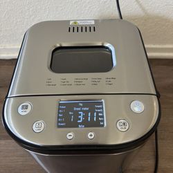 Kitchen in the box Bread Maker Machine with Gluten-Free Setting, 2LB 1.5LB 1LB Automatic Breadmaker with Homemade Cycle, 15-in-1 Stainless Steel Bread
