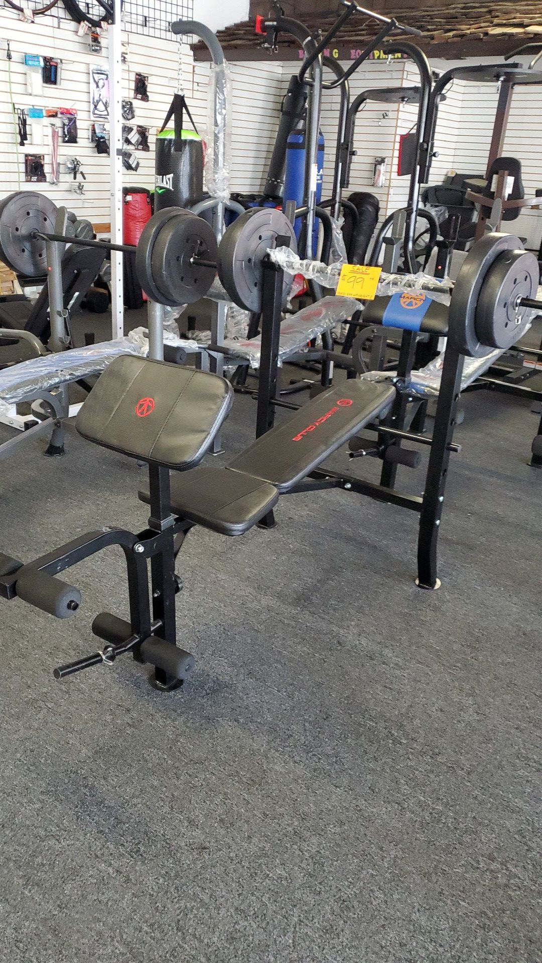 Bench and weights
