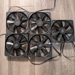 5  Cooler Master 140mm Case Fans For PC Computer Like Corsair Nzxt Lian Li Gaming