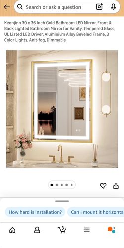Bathroom Mirror for Vanity, 30 x 36 Inch