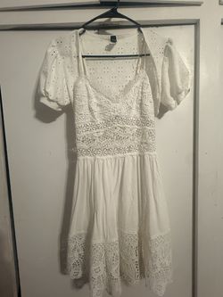 Two peice white dress set