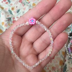 Pink Flower Bracelet 