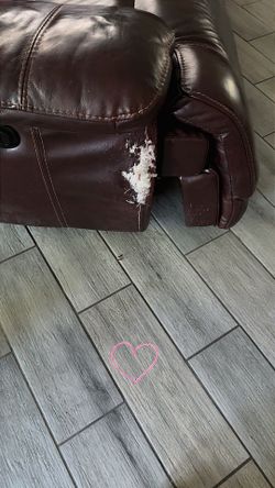 Leather sectional