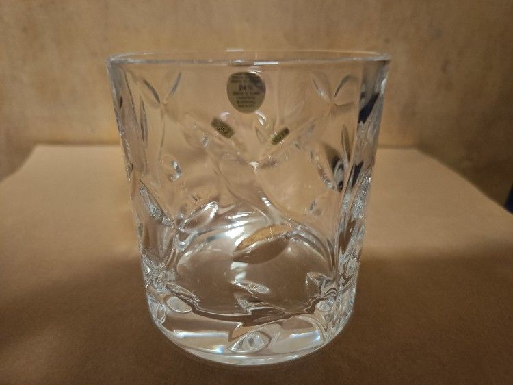 6 Laurus Royal Crystal Rock Old Fashioned Tumblers Brand New Never Used
