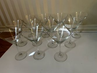 Set of 11 martini glasses