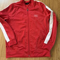 Men Clothes Obey Red Jacket Size Medium. 