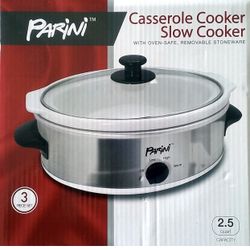 PARINI CASSEROLE COOKER SLOW COOKER 2.5 QUART