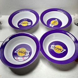 LOS ANGELES LAKERS TAILGATING BOWLS/PLATE SET 6 PIECES