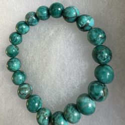 Rare African Turquoise Stone Crystal Beaded Stretch Bracelet (Best Offer, Shipping Only)