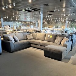 Grey 3PC Chaise Sectional Couch