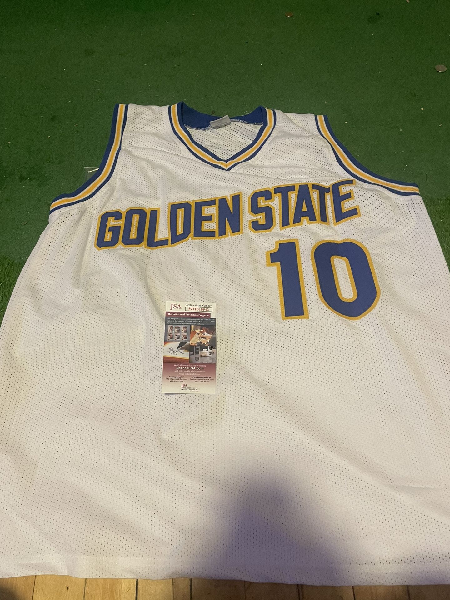 Signed Warriors Jersey Coa