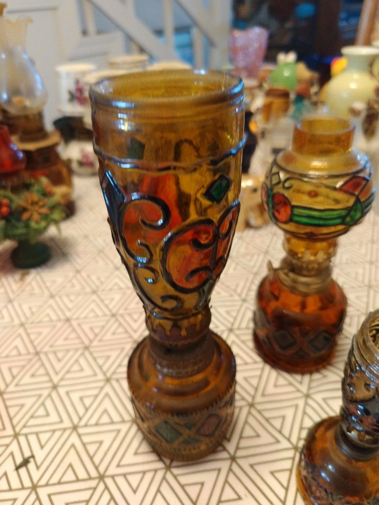 Vintage 1960s Kerosene Lamps Made In Hong Kong