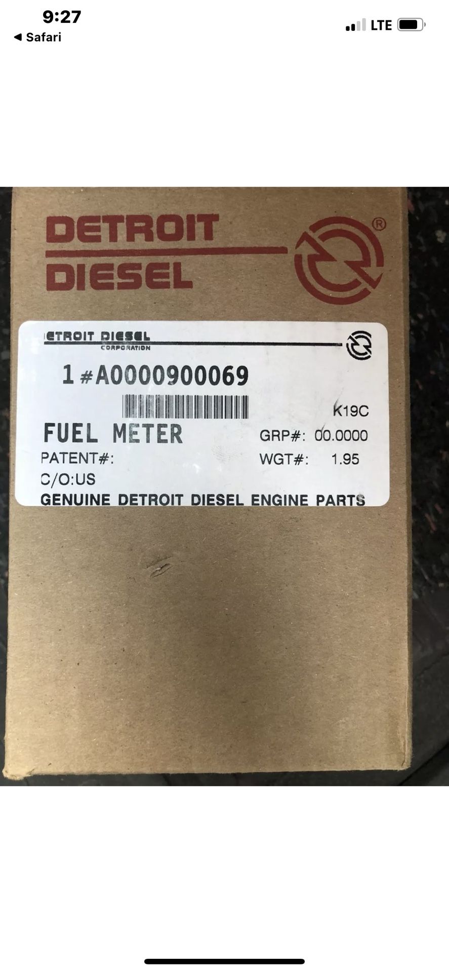 Detroit Diesel Quantity Control Valve