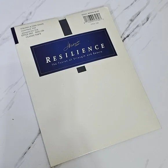 Vintage Hanes Resilience Strong &Sheer Control Top Pantyhose/Stockings Women's Size CD Gentle Brown Tights