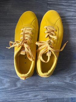 Caterpillar Sneakers Men 7 Yellow Code HEX Lace Up Casual Shoes Suede P724080