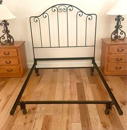 Iron bed frame & headboard