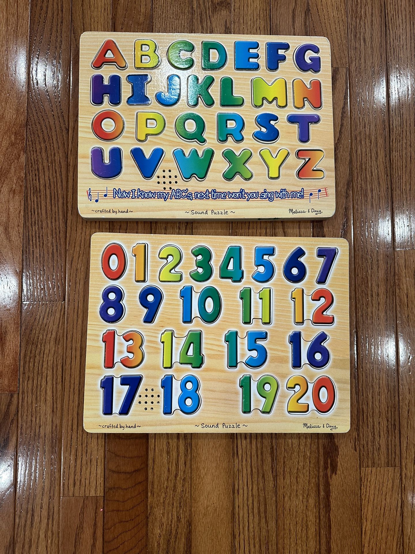 Melissa And Doug Sound Alphabet And Numbers Puzzles 