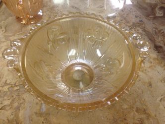 Depression Glass Candy Dish, No Lid