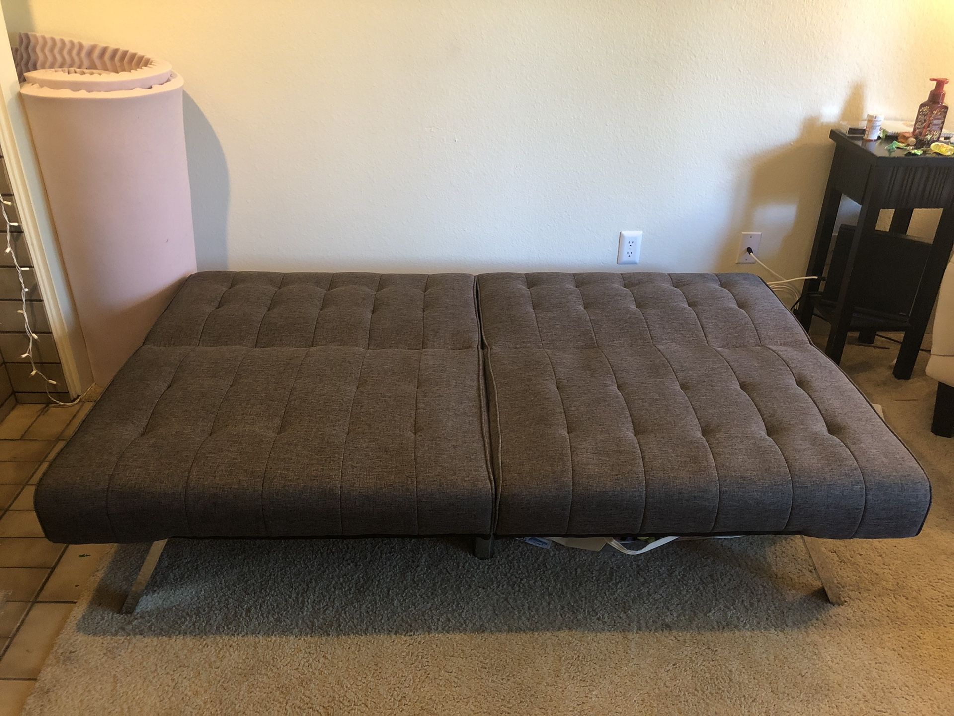 Grey couch/futon from amazon