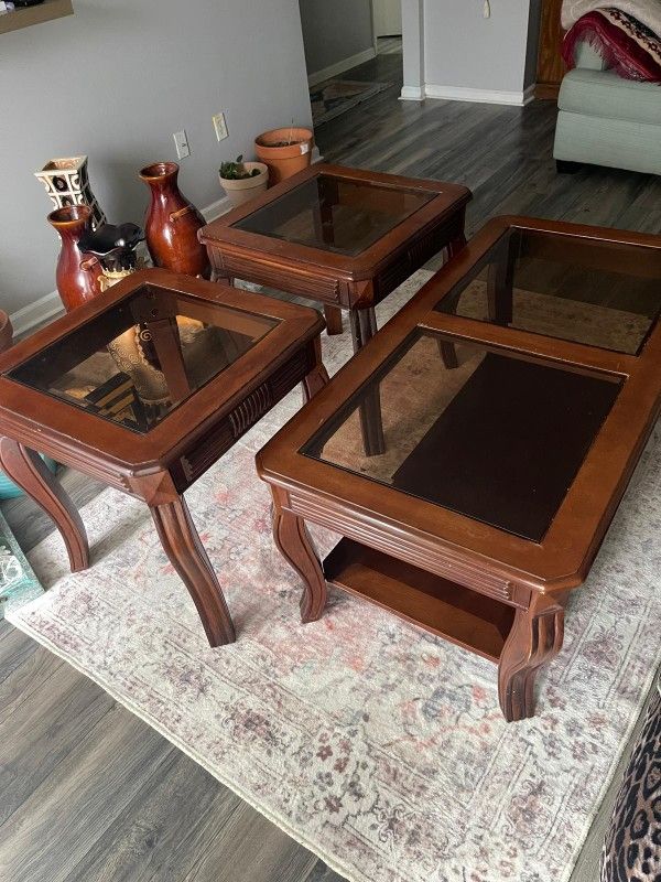 Coffee Table With Side Table Set
