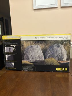 KLH Audio RSP-8  8" 2-Way Landscape Rock Speakers Pair 100 Watt BRAND NEW SEALED