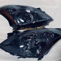 LA Zona Auto Parts Smoked Headlights Luces Micas Calaveras Faros Focos Luz Light for 2010 2011 and 2012 Nissan Altima 