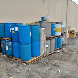 55 Gallon Poly Plastic Drums $5  Each, 5 minimum.