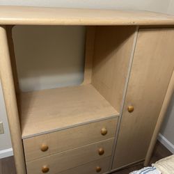 Drawer and shelf cabinet