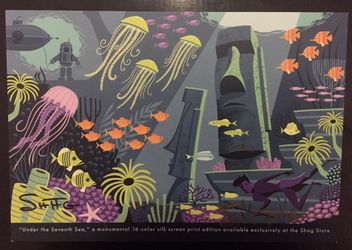 Shag Signed Promo Card For “Under The Seventh Sea” - 6.5“ X 4.5“, Signed In 2 Places, Rare And Collectible.