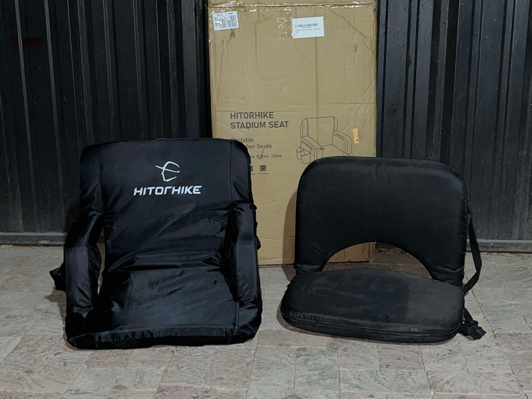 Mismatch Portable Bleacher Seats (Black Leather Stadium Seats)