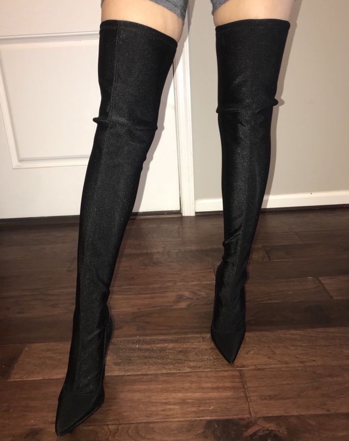 Woman’s Black thigh high heels