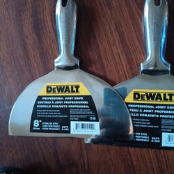 Two Dewalt 8 Inch Professional Joint Knife 