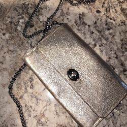 
Coach marlow turnlock metallic crossbody purse
