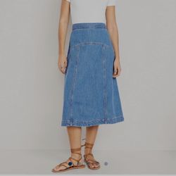 Old Navy Midi Denim Jean Skirt Size 12 New With Tags 