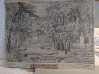 1866 original drawing, signed and dated